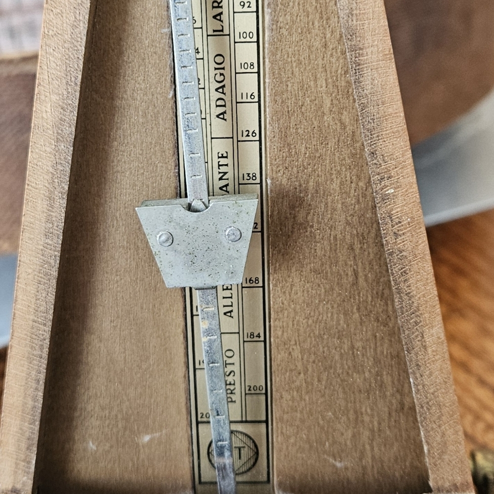 Vintage Seth Thomas Metronome Time  Keeper, in Light Colored Wood Case.